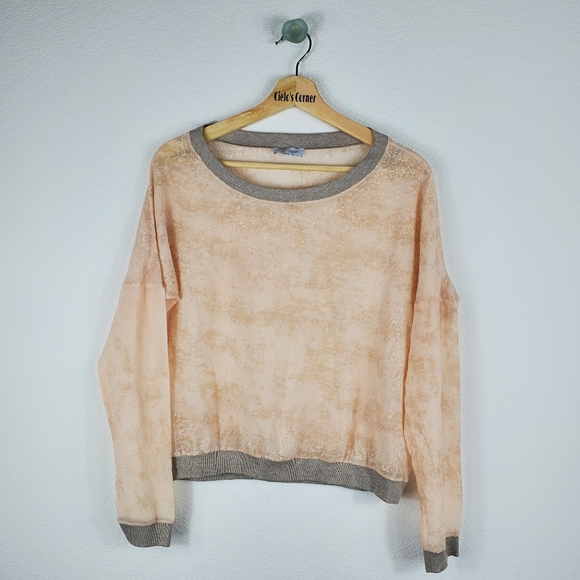 Gran Sasso 100% Silk Long Sleeve Sheer Blouse 42 - Picture 4 of 8